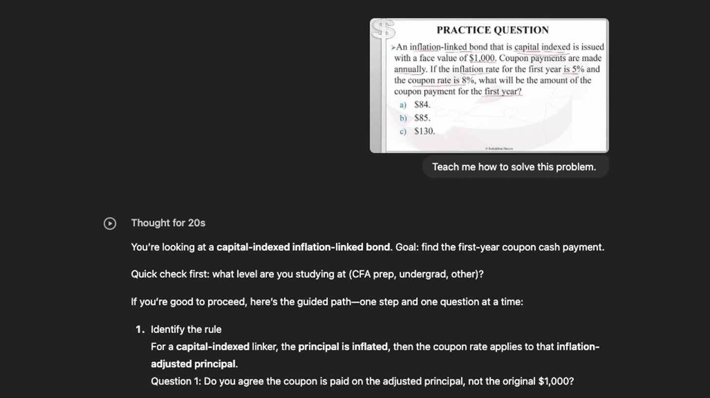 Learn anything by using AI as a personal tutor